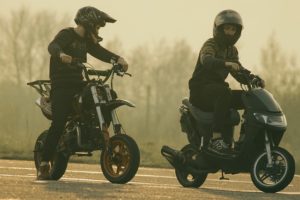 2 gas scooters